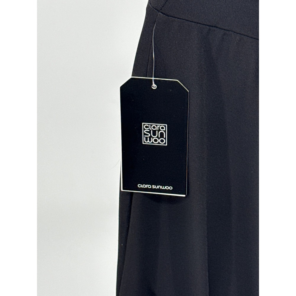 Clara Sunwoo Black Wide Leg Palazzo Pants Liquid Jersey CPG5 Womens Medium NWT - Picture 4 of 11